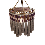 Люстра круглая плетеная с кисточками Walnut Chandelier Tassels Boho Style варинант исполнения - 1 | Loft Concept в Тюмени