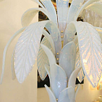 Торшер Glass Decorated Palm Floor Lamp White Листья Пальмы  варинант исполнения - 3 | Loft Concept в Тюмени