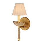 Бра из кованого железа с отделкой плетеной веревкой и сусальным золотом Parisian Style варинант исполнения - 1 | Loft Concept в Тюмени