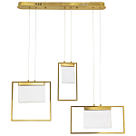 Подвесной геометрический светильник со стеклом Rectangle Geometry Trio Glass Chandelier варинант исполнения - 2 | Loft Concept в Тюмени