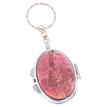 Зеркало брелок складное двухстороннее из натурального камня Родонит Stone Mirrors варинант исполнения - 1 | Loft Concept в Тюмени