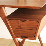 Письменный стол прямоугольный с 2-мя ящиками и полкой Idenontal варинант исполнения - 4 | Loft Concept в Тюмени