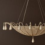 Люстра из деревянных бусин с подвесками в виде капель Wooden Beads варинант исполнения - 2 | Loft Concept в Тюмени
