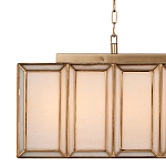 Люстра прямоугольная с каркасом золотого цвета Soft Glow Lamps варинант исполнения - 3 | Loft Concept в Тюмени