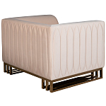 Кресло велюровое бежевое Cubic Silhouette варинант исполнения - 2 | Loft Concept в Тюмени