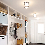 Потолочный светильник для ванных комнат со стеклянным плафоном и одной лампой Hinkley варинант исполнения - 4 | Loft Concept в Тюмени