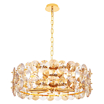 Люстра круглая золотого цвета с круглыми хрустальным элементами Solyria варинант исполнения - 1 | Loft Concept в Тюмени