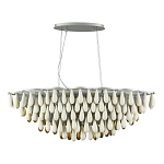 Люстра с подвесками в форме капель на серебристом каркасе Raindrop варинант исполнения - 3 | Loft Concept в Тюмени