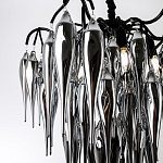 Люстра со стеклянными подвесками дымчатого цвета Ambre Glass Chandelier 70 варинант исполнения - 2 | Loft Concept в Тюмени