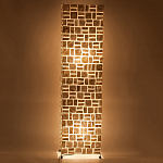 Торшер из перламутра на металлическом каркасе Indonesian Tower варинант исполнения - 4 | Loft Concept в Тюмени