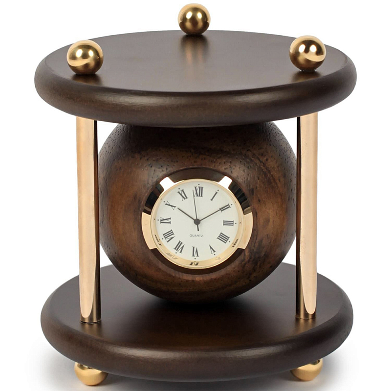 Часы настольные Time Forward Коричневый Золотой Часы настольные Time Forward Коричневый Золотой в Тюмени | Loft Concept