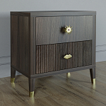 Тумба прикроватная с двумя ящиками Elsa Dreams Walnut варинант исполнения - 1 | Loft Concept в Тюмени