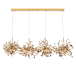 Люстра подвесная из четырех частей с металлическими круглыми элементами Terzani Argent варинант исполнения - 1 | Loft Concept в Тюмени