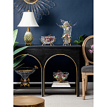 Чаша квадратная из прозрачного стекла с фигурками разноцветных птиц Eden Garden варинант исполнения - 4 | Loft Concept в Тюмени