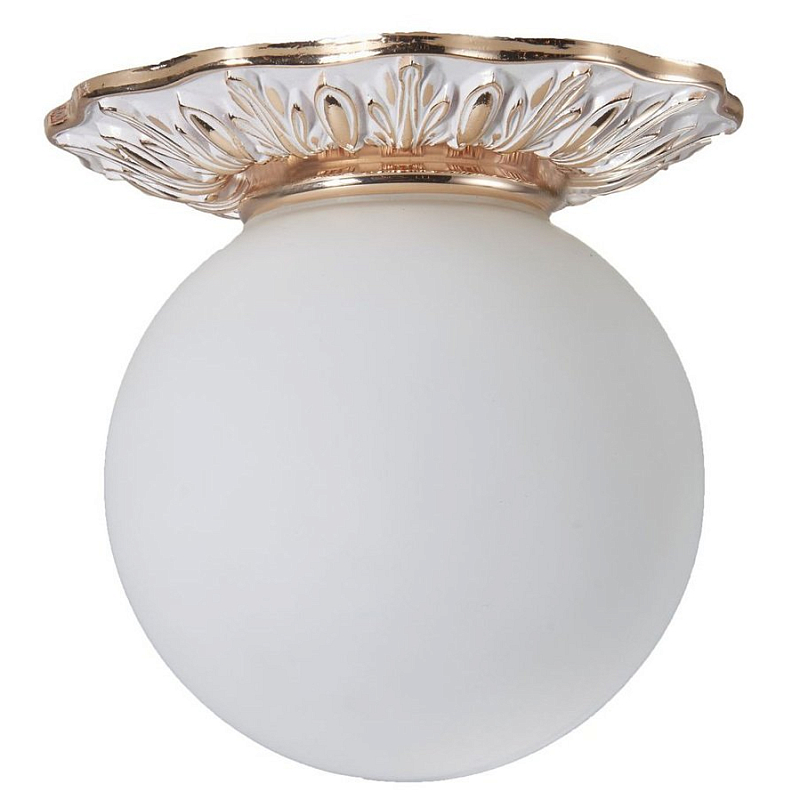 Потолочный светильник Globus Lamp Gold Серебряный Молочный Потолочный светильник Globus Lamp Gold Серебряный Молочный в Тюмени | Loft Concept