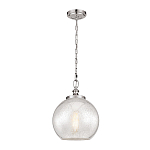 Подвесной светильник с прозрачным стеклянным плафоном в форме шара в современном стиле на цепи Feiss варинант исполнения - 2 | Loft Concept в Тюмени