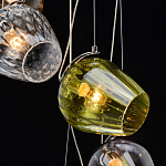 Люстра каскадная с 5-ю разноцветными стеклянными плафонами Kaleido варинант исполнения - 10 | Loft Concept в Тюмени