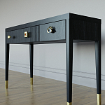 Дизайнерский Письменный стол Elsa Dreams Black с тремя ящиками варинант исполнения - 2 | Loft Concept в Тюмени