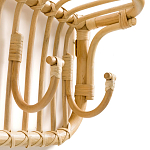 Настенная вешалка из ротанга с полкой Willa Wall Shelf Hanger варинант исполнения - 3 | Loft Concept в Тюмени