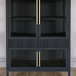 Витрина Primo со стеклянными фасадами и 2 ящиками Черный дуб варинант исполнения - 2 | Loft Concept в Тюмени