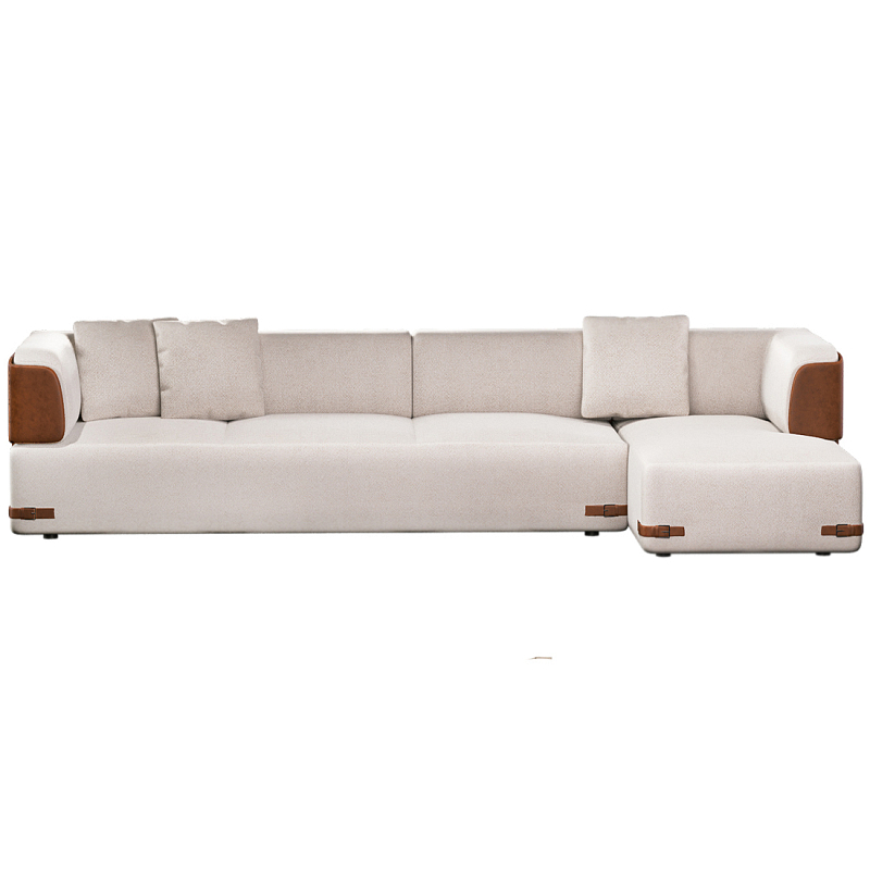 Угловой диван Richmond Молочный Коричневый в Тюмени | Loft Concept 