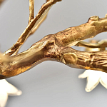 Люстра в виде золотой ветки с цветами Glass Flower Pendant Light варинант исполнения - 8 | Loft Concept в Тюмени