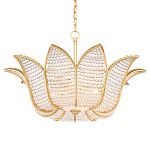 Люстра в форме тюльпана с лепестками из прозрачных стеклянных бусин Hanging Flowers варинант исполнения - 3 | Loft Concept в Тюмени