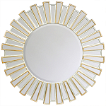 Зеркало круглое с лучами из зеркальных фацетов Silver Facet варинант исполнения - 1 | Loft Concept в Тюмени