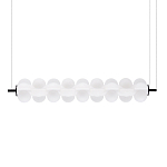 Светодиодный подвесной светильник линейный с белым воздушным плафоном Glowing Cloud варинант исполнения - 3 | Loft Concept в Тюмени