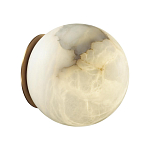 Настенно-потолочный светильник с плафоном в форме шара из алебастра Cryptocrystalline Stone варинант исполнения - 7 | Loft Concept в Тюмени