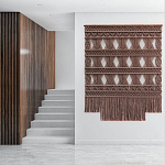 Панно Макраме коричневый цвет  варинант исполнения - 1 | Loft Concept в Тюмени