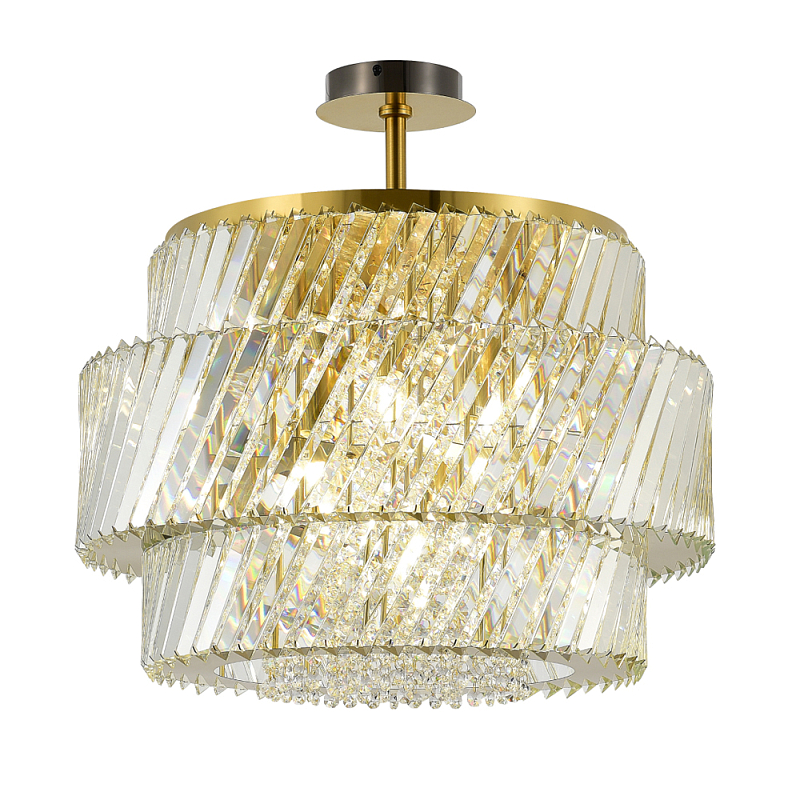 Потолочный светильник в классическом обрамлении Light Connoisseurs Beauty Латунь Прозрачное Стекло в Тюмени | Loft Concept 