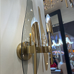 Бра с двумя плафонами дымчатого и янтарного цвета Vertical Glass варинант исполнения - 2 | Loft Concept в Тюмени