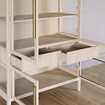 Витрина Primo со стеклянными фасадами и 2 ящиками Светлый дуб варинант исполнения - 4 | Loft Concept в Тюмени