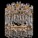 Люстра круглая с декоративными элементами в виде крупных хрустальных цветов Palace Gardens варинант исполнения - 5 | Loft Concept в Тюмени