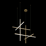 Люстра с 6-ю  пересекающимися цилиндрическими плафонами на тонких тросах Trumpet tube варинант исполнения - 3 | Loft Concept в Тюмени