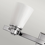 Бра для ванных комнат с белыми стеклянными конусными плафонами Hinkley варинант исполнения - 3 | Loft Concept в Тюмени