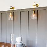 Бра с подвесной лампой на шнуре и ребристым патроном Elstead Lighting варинант исполнения - 2 | Loft Concept в Тюмени