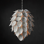 Люстра белая каплевидной формы из цветков лилии White Natural Lines варинант исполнения - 4 | Loft Concept в Тюмени