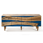 Стильный Буфет лофт 4 двери Cabinet Crimson River фасад эпоксидная смола  варинант исполнения - 1 | Loft Concept в Тюмени