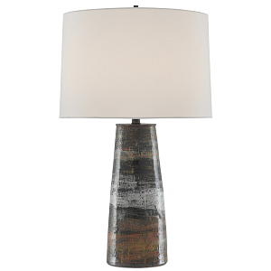 Настольная лампа с конусовидным тканевым абажуром Rock