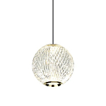 Подвесной светильник с прозрачным рифленым плафоном в форме шара Crystal Globule варинант исполнения - 1 | Loft Concept в Тюмени