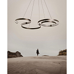 Люстра подвесная светодиодная в виде волнообразной ленты Ribbon Vortex варинант исполнения - 14 | Loft Concept в Тюмени