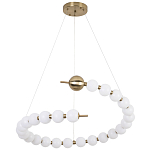 Люстра в виде спирали с сферическими акриловыми плафонами Pearls Suspension Brass Spiral Chandelier варинант исполнения - 2 | Loft Concept в Тюмени