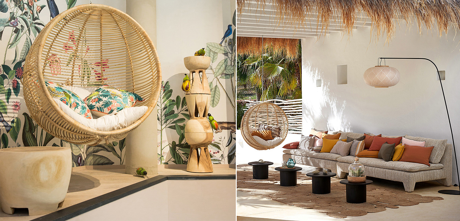 Подвесное кресло Wicker Hanging Chair Подвесное кресло Wicker Hanging Chair - Loft-Concept в Тюмени