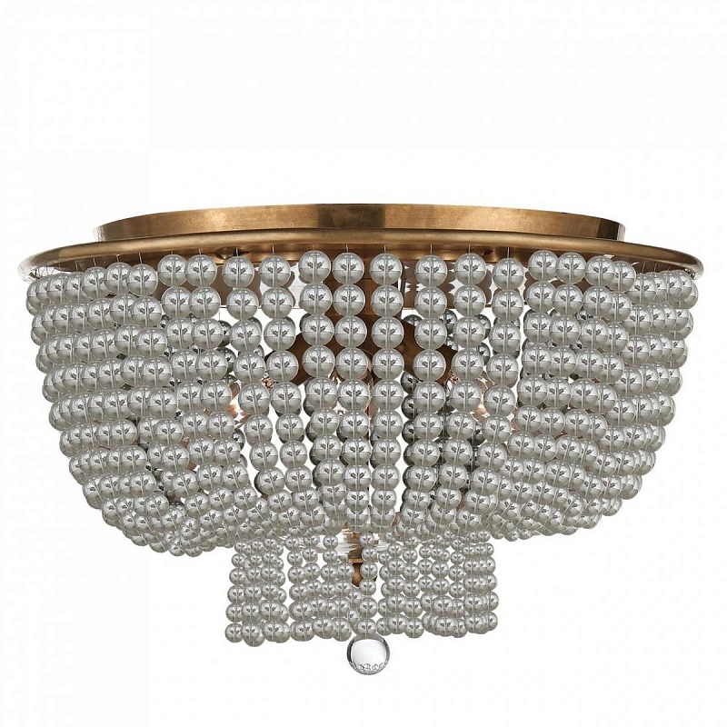 Люстра JACQUELINE CLEAR FLUSH-MOUNT Прозрачный Латунь Серебряный Люстра JACQUELINE CLEAR FLUSH-MOUNT Прозрачный Латунь Серебряный в Тюмени | Loft Concept