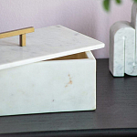 Шкатулка из белого мрамора Save Time варинант исполнения - 5 | Loft Concept в Тюмени