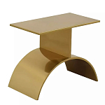 Дизайнерский журнальный стол золотой на полукруглом основании Wecaben варинант исполнения - 1 | Loft Concept в Тюмени