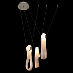 Подвесной светильник белого цвета с 3-мя изогнутыми плафонами Flow Loop варинант исполнения - 5 | Loft Concept в Тюмени