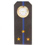 Часы погон подарочные настольные Авиация ВМФ из натурального камня Змеевик Military Clock варинант исполнения - 4 | Loft Concept в Тюмени